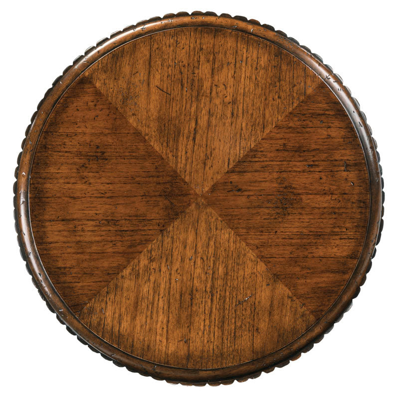 Rattan Drum Table-Woodbridge Furniture-WOODB-1142-22-Coffee Tables-2-France and Son