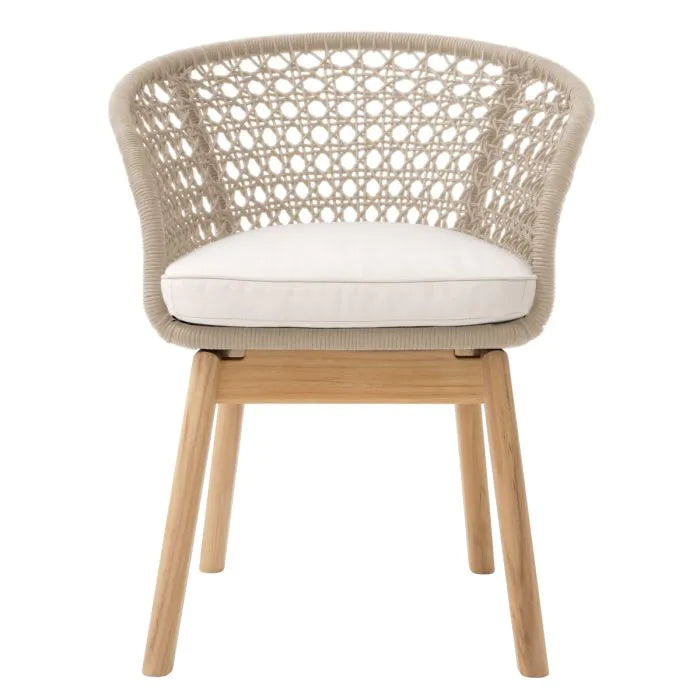 Outdoor Dining Chair Trinity-Eichholtz-EICHHOLTZ-117014-Outdoor Dining ChairsNatural with Cream Rope-2-France and Son