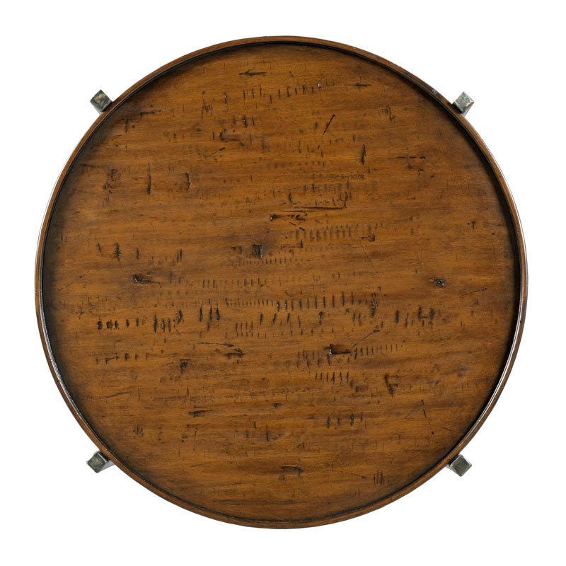 Broomfield Side Table-Woodbridge Furniture-WOODB-1244-08-Side TablesHardwood solids and hand-planed mahogany veneer with metal base-26"W x 26"D x 26.5"H-2-France and Son