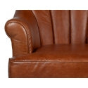 Scoth Swivel Chair In Distilled Leather-SARREID-SARREID-53895-Lounge Chairs-6-France and Son
