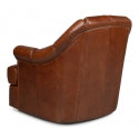Scoth Swivel Chair In Distilled Leather-SARREID-SARREID-53895-Lounge Chairs-5-France and Son