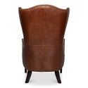 Drake Distilled Leather Side Chair-SARREID-SARREID-53906-Chaise Lounges-4-France and Son