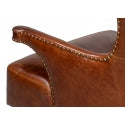 Drake Distilled Leather Side Chair-SARREID-SARREID-53906-Chaise Lounges-5-France and Son