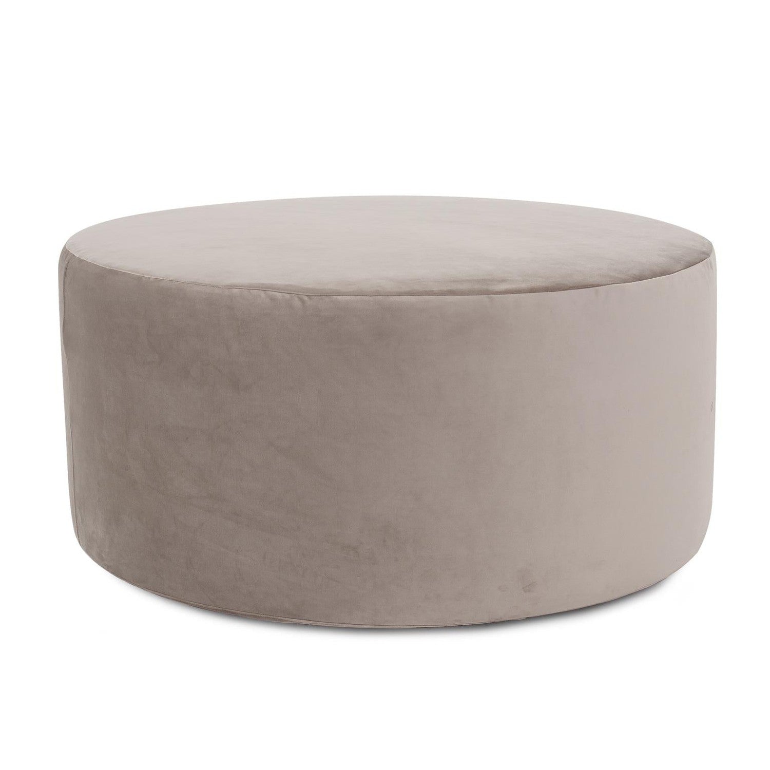 Universal Round Ottoman-The Howard Elliott Collection-HOWARD-132-1017-Stools & OttomansAsh-100% Polyester-12-France and Son
