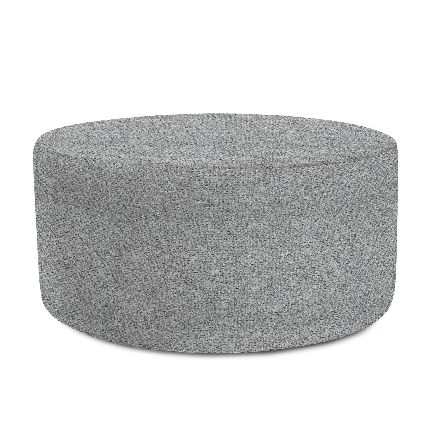 Universal Round Ottoman-The Howard Elliott Collection-HOWARD-132-1285-Stools & OttomansStone-100% Polyester-7-France and Son