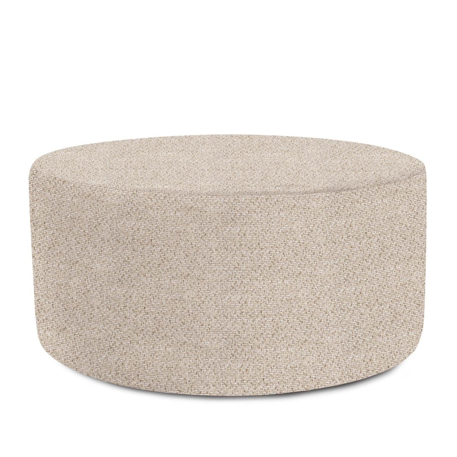 Universal Round Ottoman-The Howard Elliott Collection-HOWARD-132-1286-Stools & OttomansSand-100% Polyester-8-France and Son