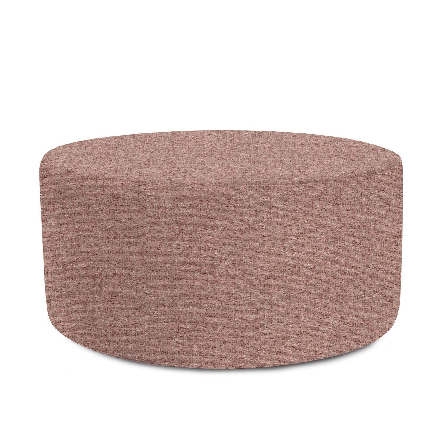 Universal Round Ottoman-The Howard Elliott Collection-HOWARD-132-1289-Stools & OttomansRose-100% Polyester-10-France and Son