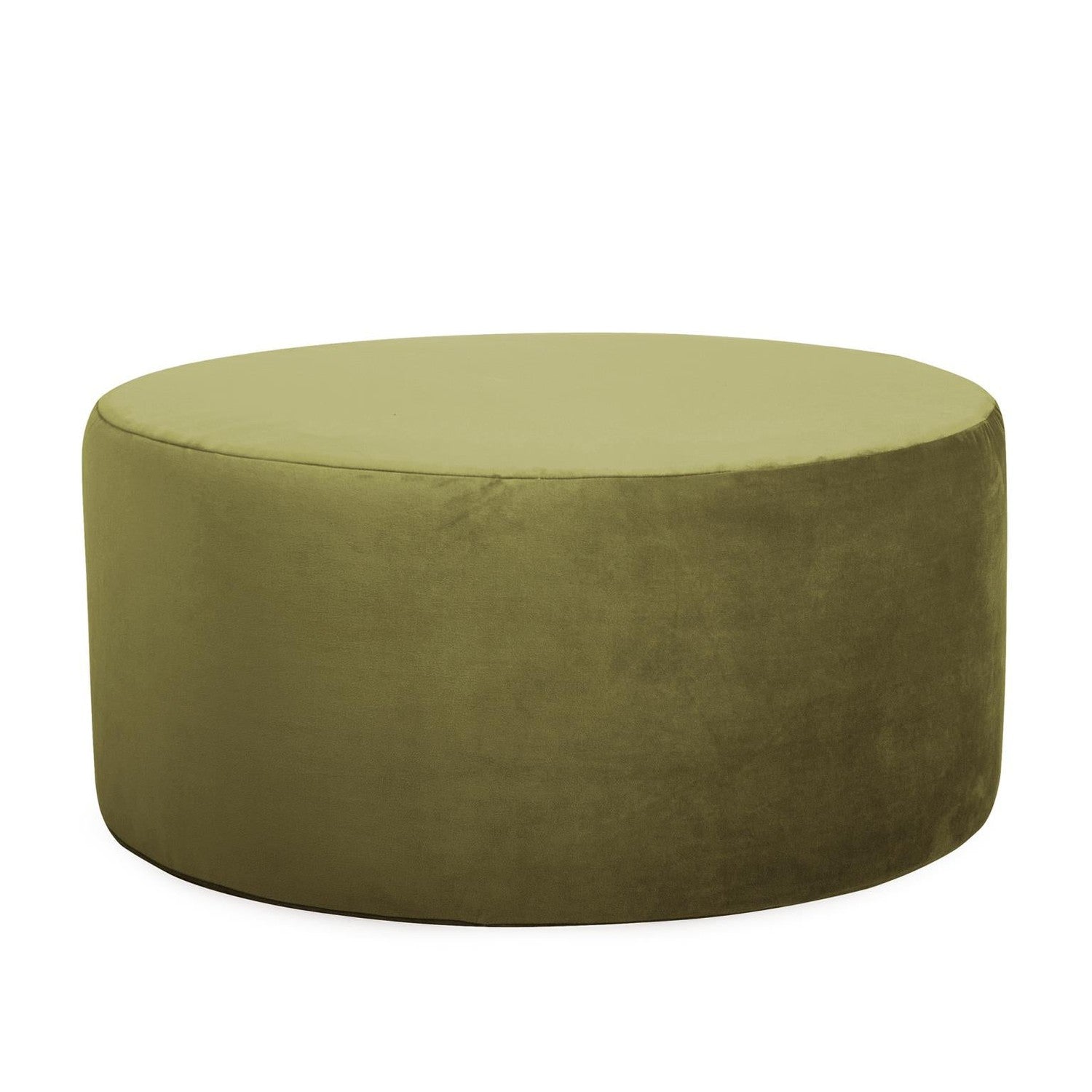 Universal Round Ottoman-The Howard Elliott Collection-HOWARD-132-221-Stools & OttomansMoss-100% Polyester-23-France and Son