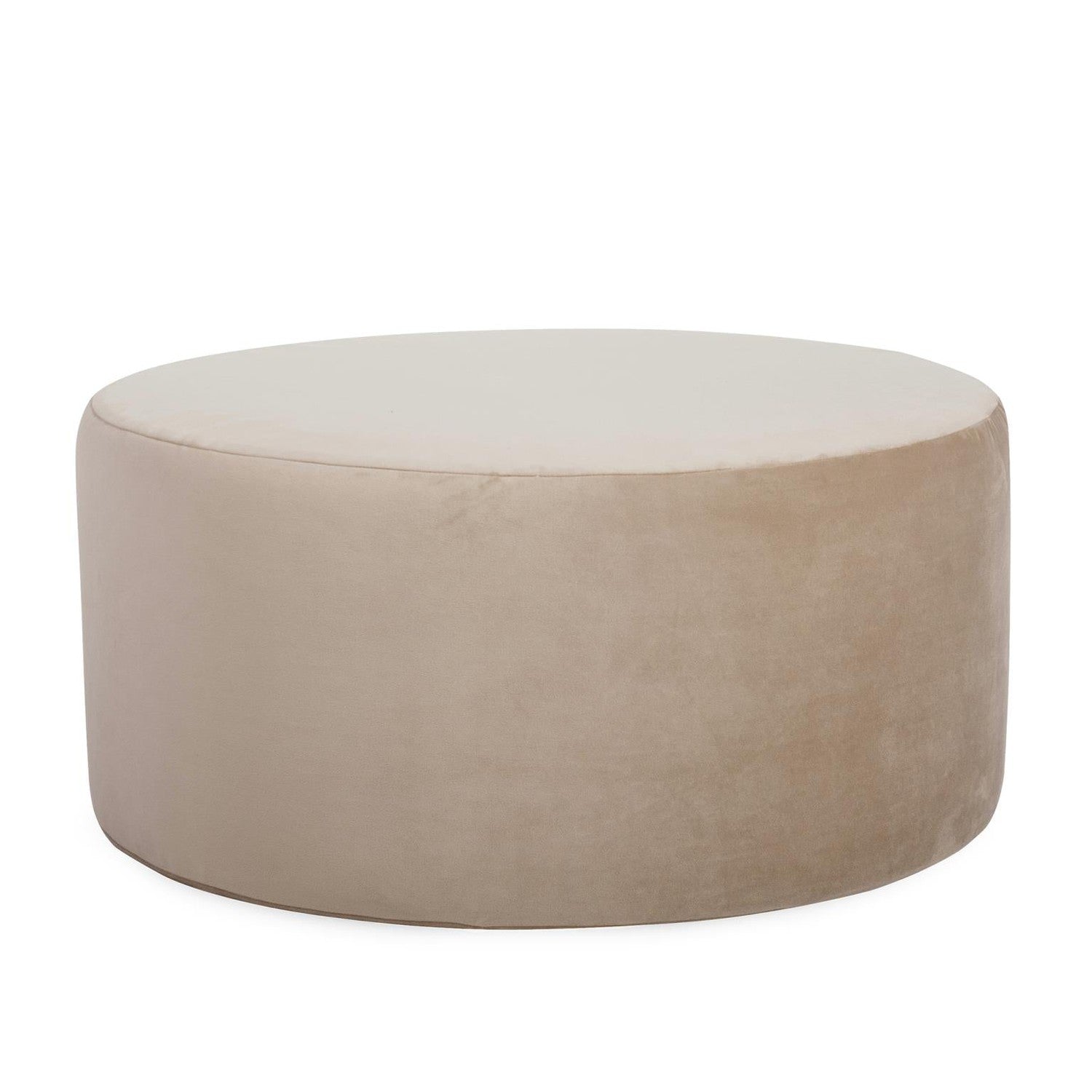 Universal Round Ottoman-The Howard Elliott Collection-HOWARD-132-224-Stools & OttomansBella Sand-100% Polyester-25-France and Son
