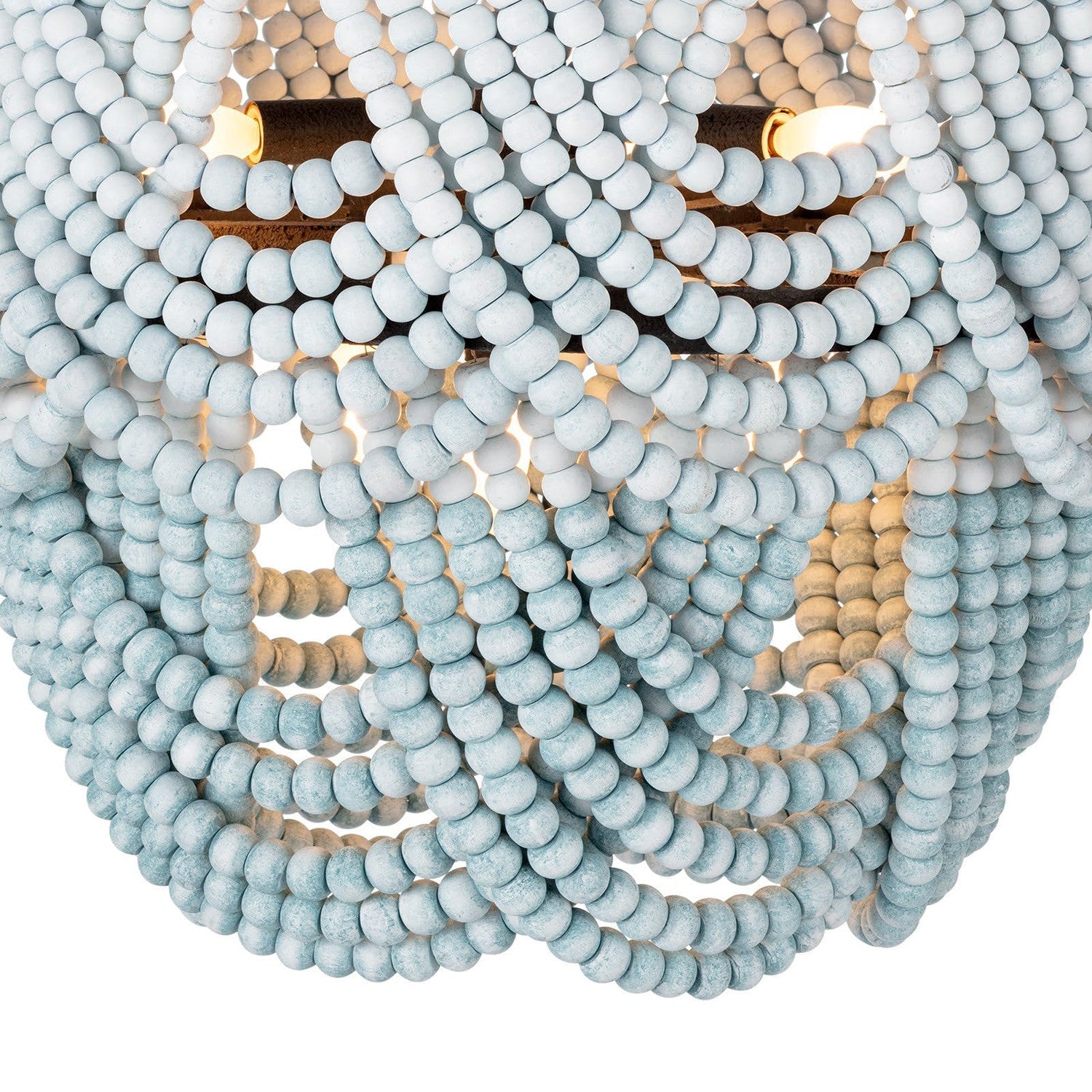 Ombre Wood Bead Flush Mount-Regina Andrew Design-RAD-16-1374-Flush Mounts-4-France and Son