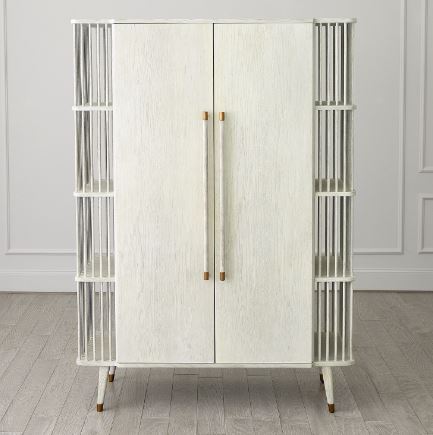 Arbor Tall Cabinet-White Washed-Global Views-GVSA-7.20274-Bookcases & Cabinets-1-France and Son