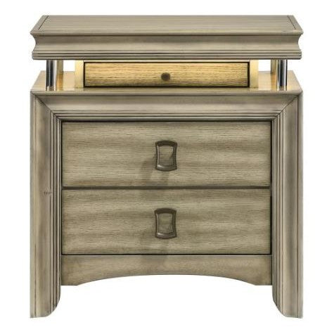 Giselle 3-Drawer Nightstand Bedside Table With LED-Coaster Fine Furniture-CL-224392-Nightstands-1-France and Son