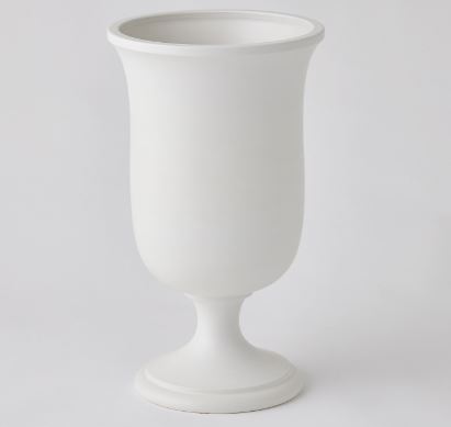 Villa Chalice Vase-Global Views-GVSA-3.31809-VasesSmall-Matte White-6-France and Son