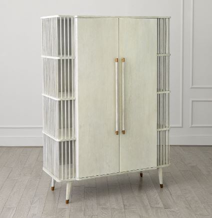 Arbor Tall Cabinet-White Washed-Global Views-GVSA-7.20274-Bookcases & Cabinets-2-France and Son