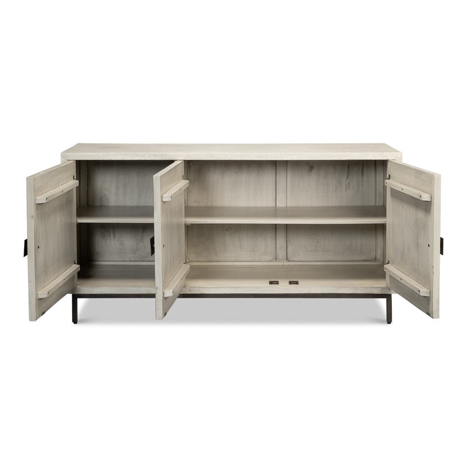 Bricka Three Door Sideboard-SARREID-SARREID-53816-Sideboards & Credenzas-2-France and Son