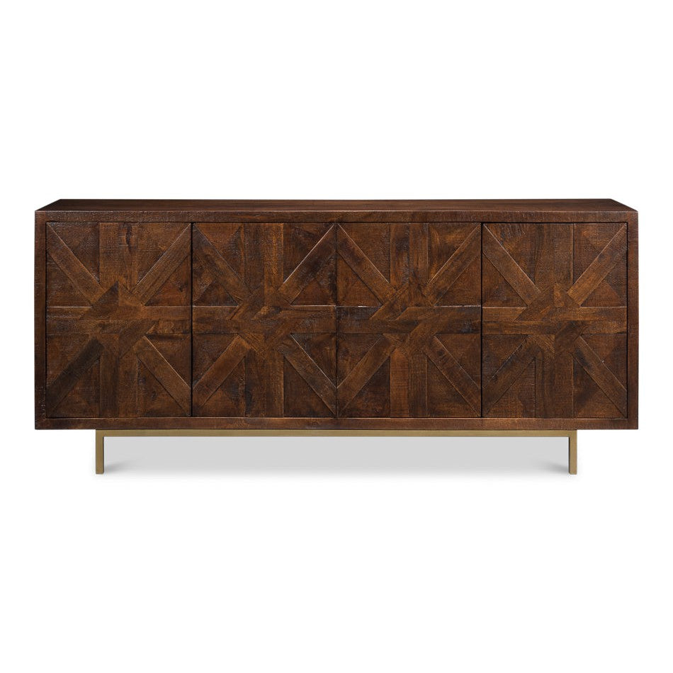 Griglia Four Door Sideboard-SARREID-SARREID-53819-Sideboards & Credenzas-3-France and Son
