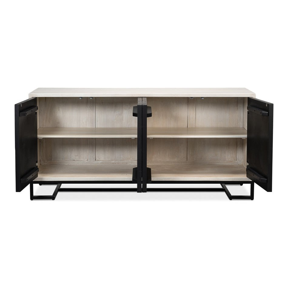 Asiger Four Door Sideboard-SARREID-SARREID-53828-Sideboards & Credenzas-2-France and Son