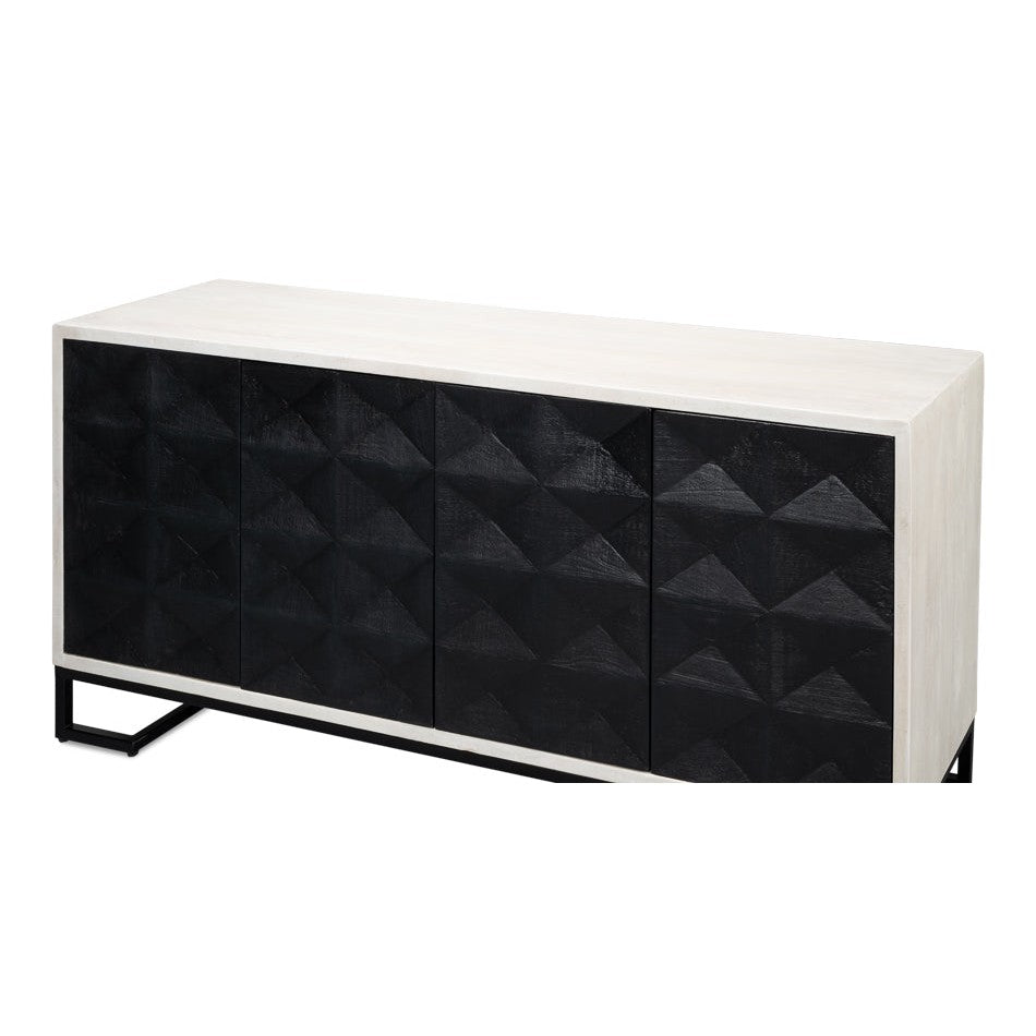 Asiger Four Door Sideboard-SARREID-SARREID-53828-Sideboards & Credenzas-3-France and Son