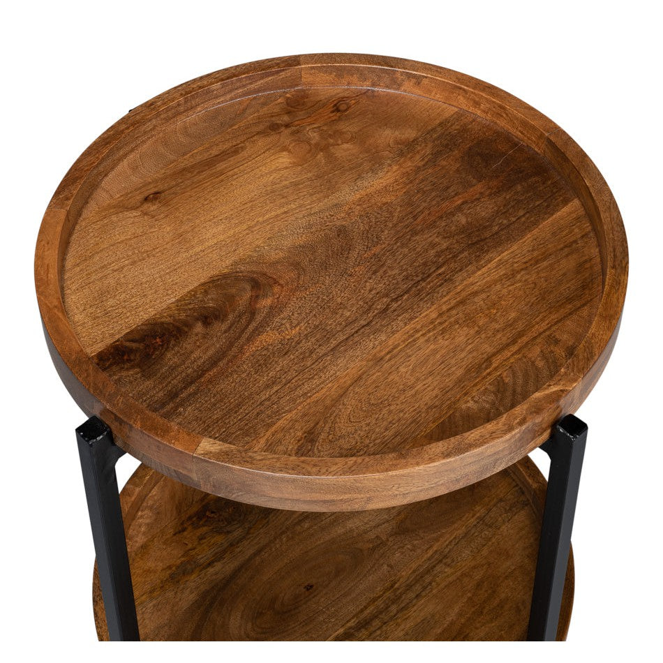 Profile Round End Table-SARREID-SARREID-53837-Side Tables-4-France and Son