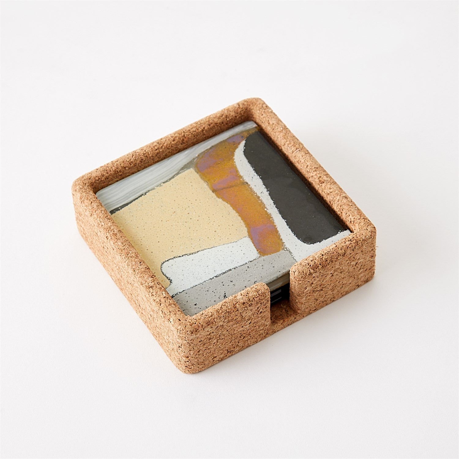 Cashmere Glass Coaster Set-Global Views-GVSA-7.10633-Decorative Objects-2-France and Son
