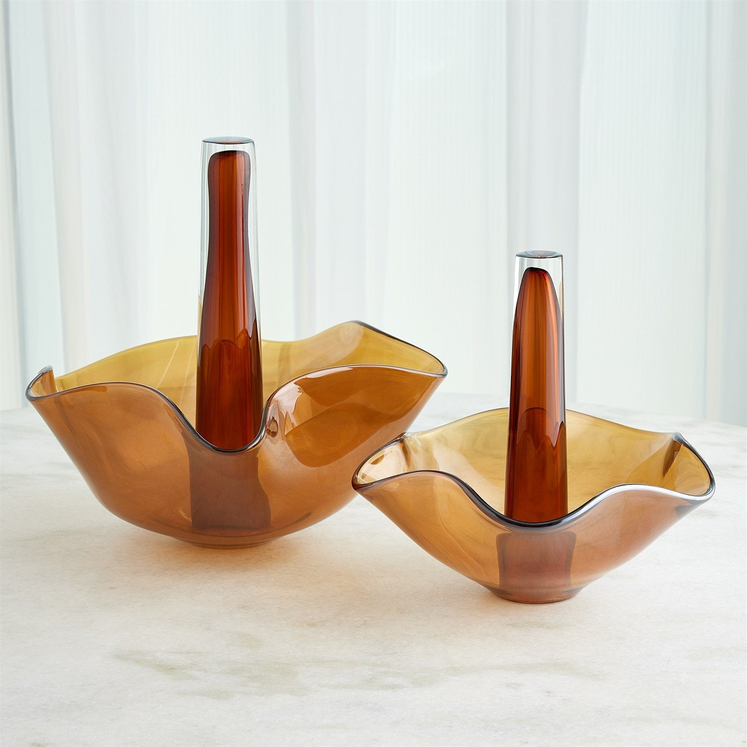 Andromeda Vase-Global Views-GVSA-7.60231-VasesLg-Dark Amber-2-France and Son