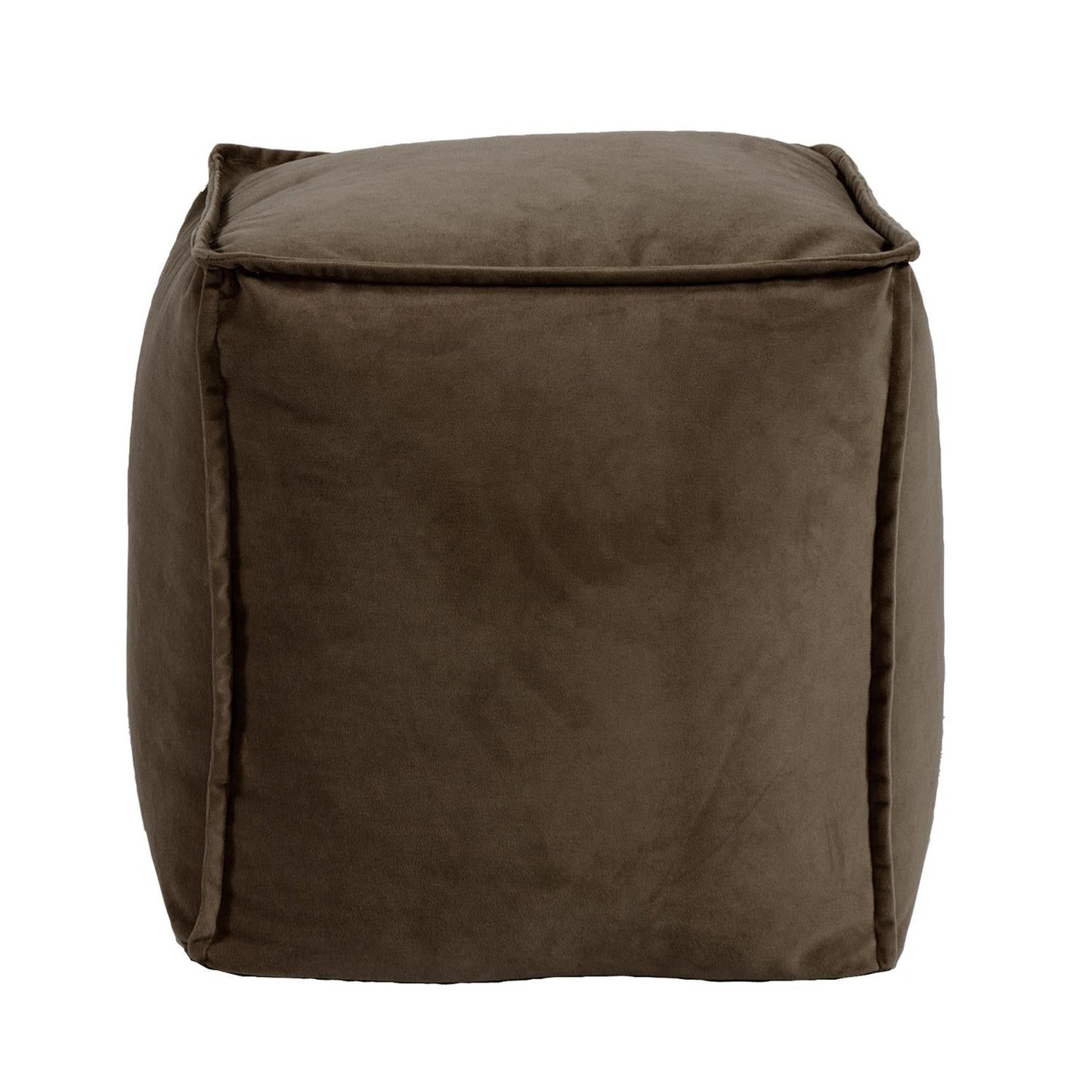 Square Pouf Bella-The Howard Elliott Collection-HOWARD-873-220-Stools & OttomansChocolate-10-France and Son