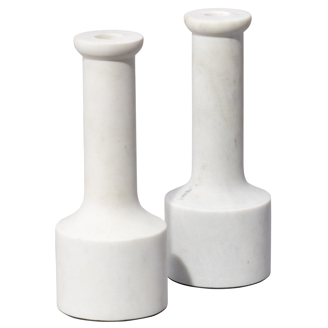 Trumpet Candlesticks (Set of 2)-Jamie Young-JAMIEYO-7TRUM-CHWH-Candle Holders-1-France and Son