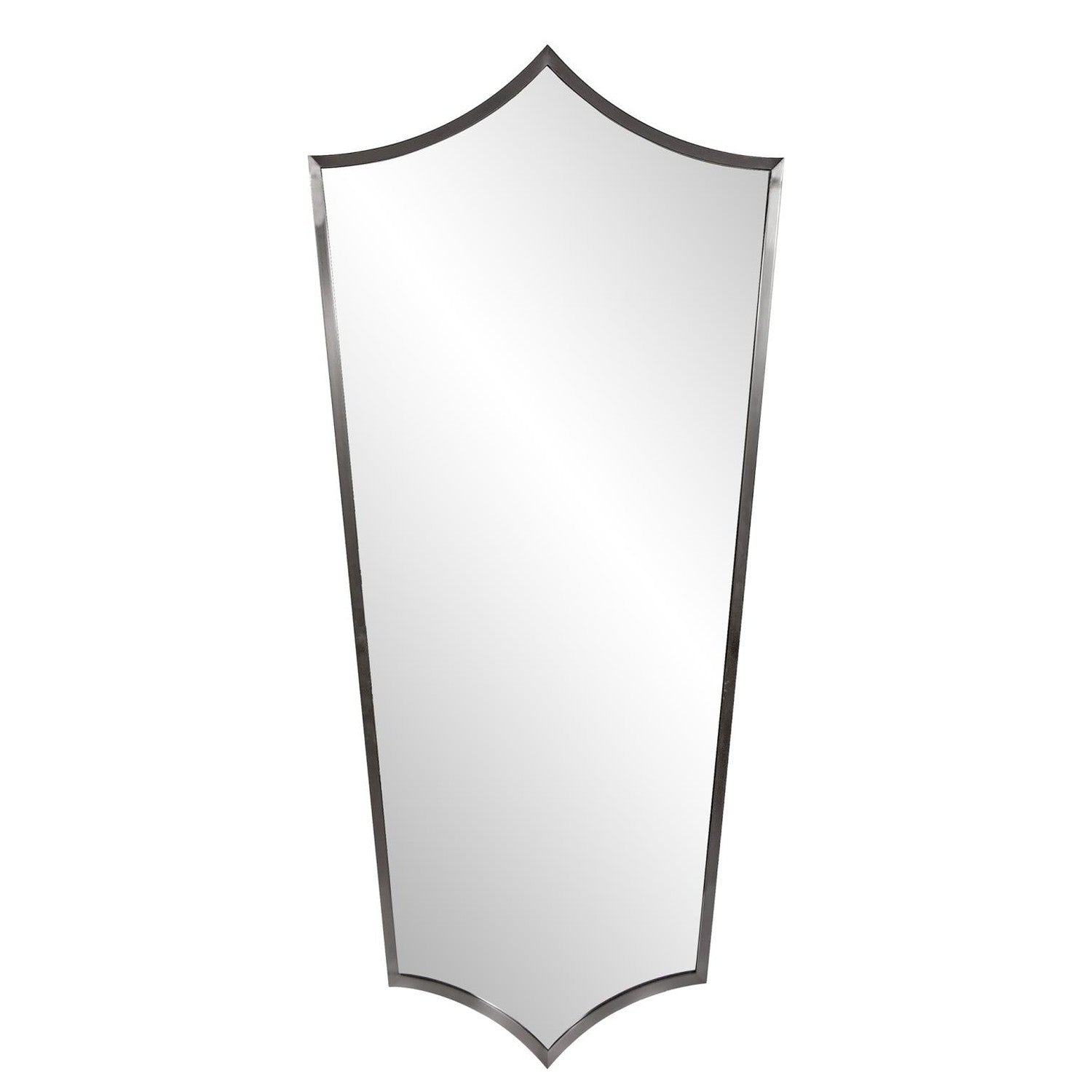Antioch Shield Mirror-The Howard Elliott Collection-HOWARD-94068-MirrorsBrushed Titanium-6-France and Son