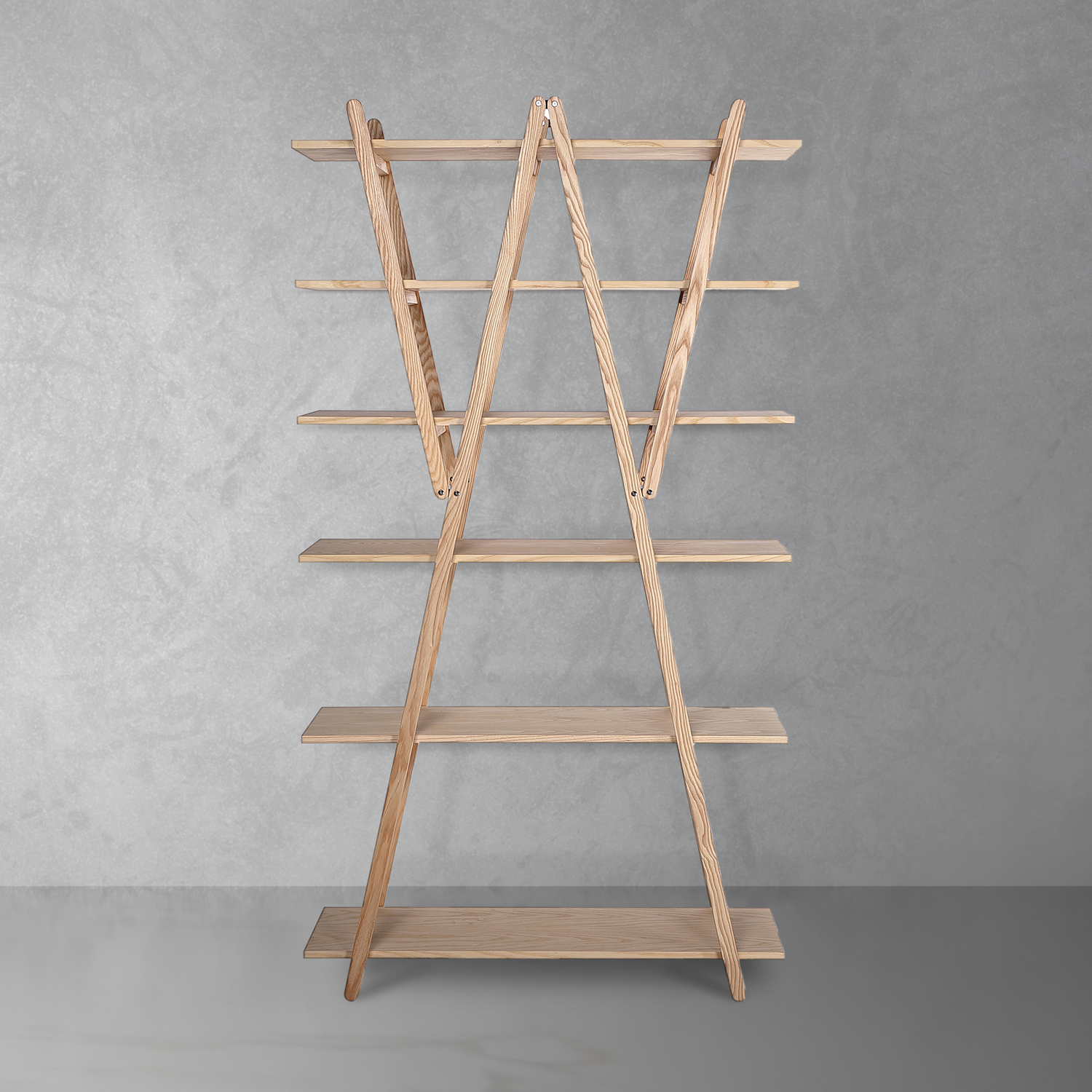 Vico X Bookcase-France & Son-FB5719NTRL-Bookcases & Cabinets-1-France and Son