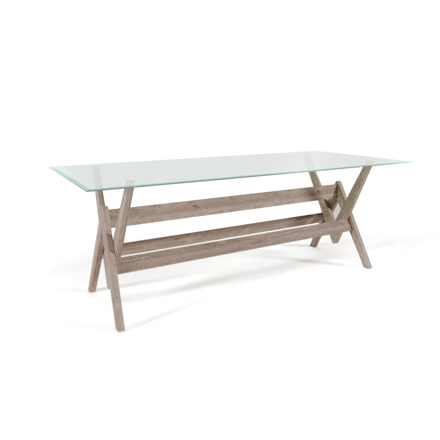 Jeanneret Dining Table - Large-France & Son-FL1491BASE-GREY-Dining TablesGrey Base-1-France and Son