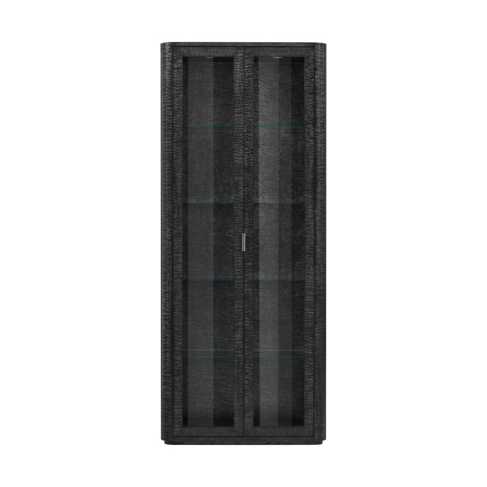 Kesden Curio Cabinet-Theodore Alexander-Bookcases & CabinetsPyramid Brown-6-France and Son