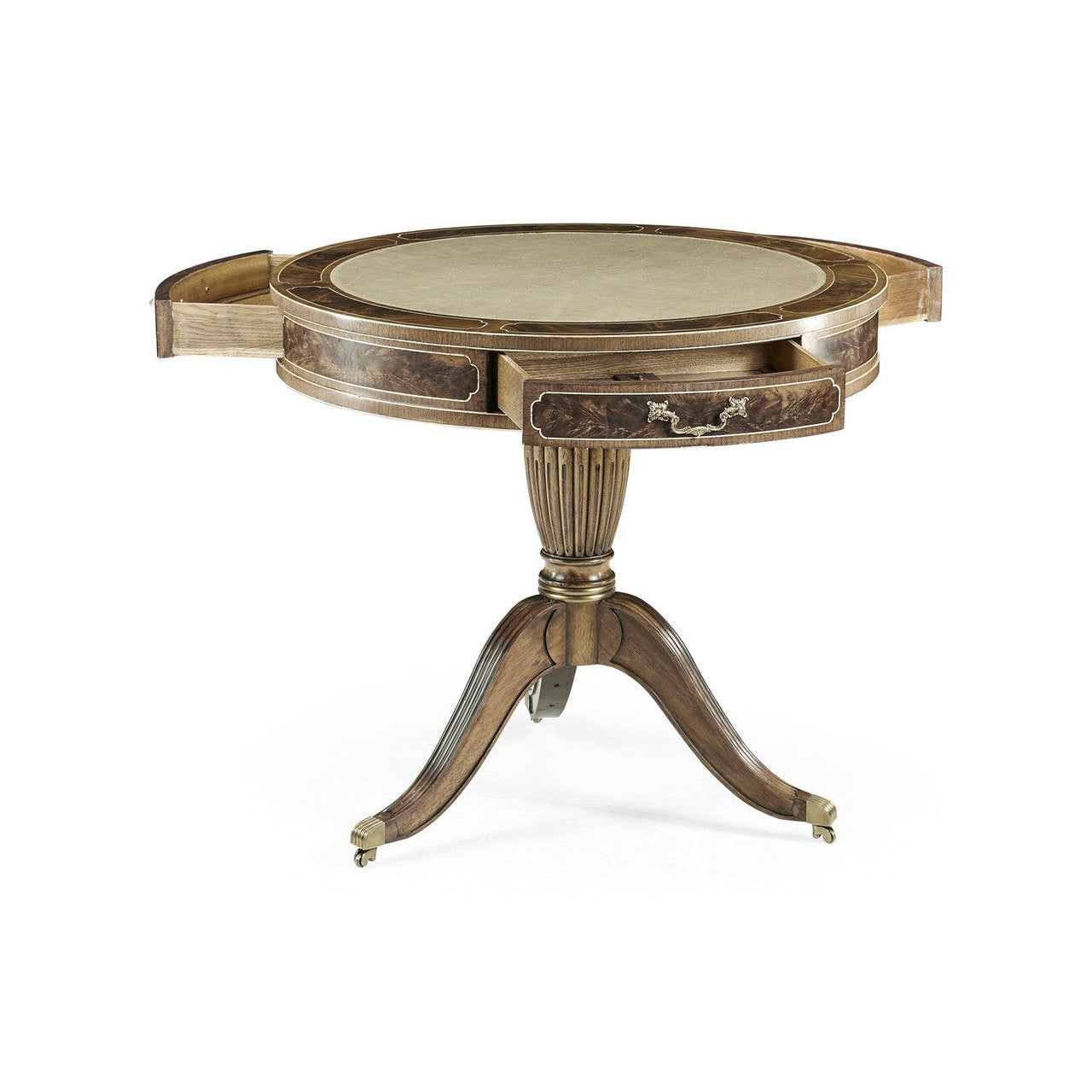 Buckingham Bleached Mahogany Drum Table-Jonathan Charles-JCHARLES-000523-AD-Side Tables-4-France and Son