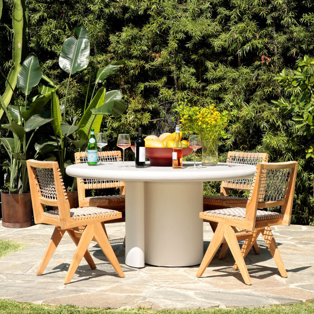 Margot Outdoor Dining Chair-Dovetail-DOVE-BJ032-Outdoor Dining Chairs-2-France and Son