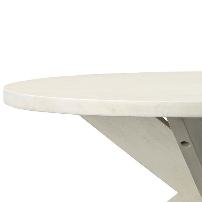 Nantes Round Dining Table-Dovetail-DOVE-DOV15091-WHIT-Dining Tables-2-France and Son