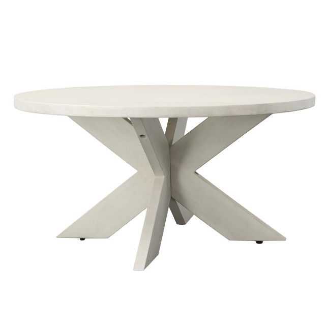 Nantes Round Dining Table-Dovetail-DOVE-DOV15091-WHIT-Dining Tables-1-France and Son