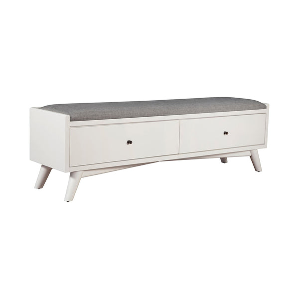 Flynn Bench, White-Alpine Furniture-ALPINE-966-W-12-Benches-1-France and Son