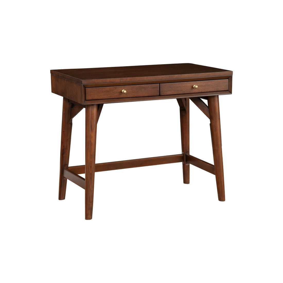 Flynn Mini Desk, Walnut-Alpine Furniture-ALPINE-966WAL-65-Desks-2-France and Son