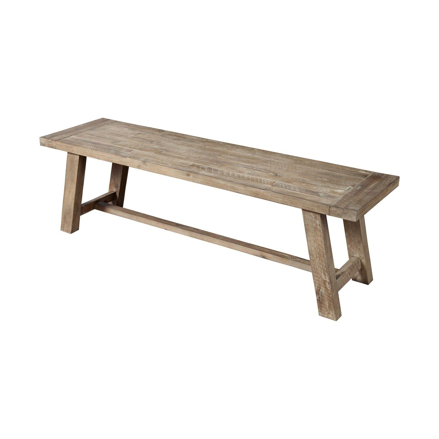 "Newberry Bench, Weathered Natural"-Alpine Furniture-Alpine-2068-03-Benches-1-France and Son