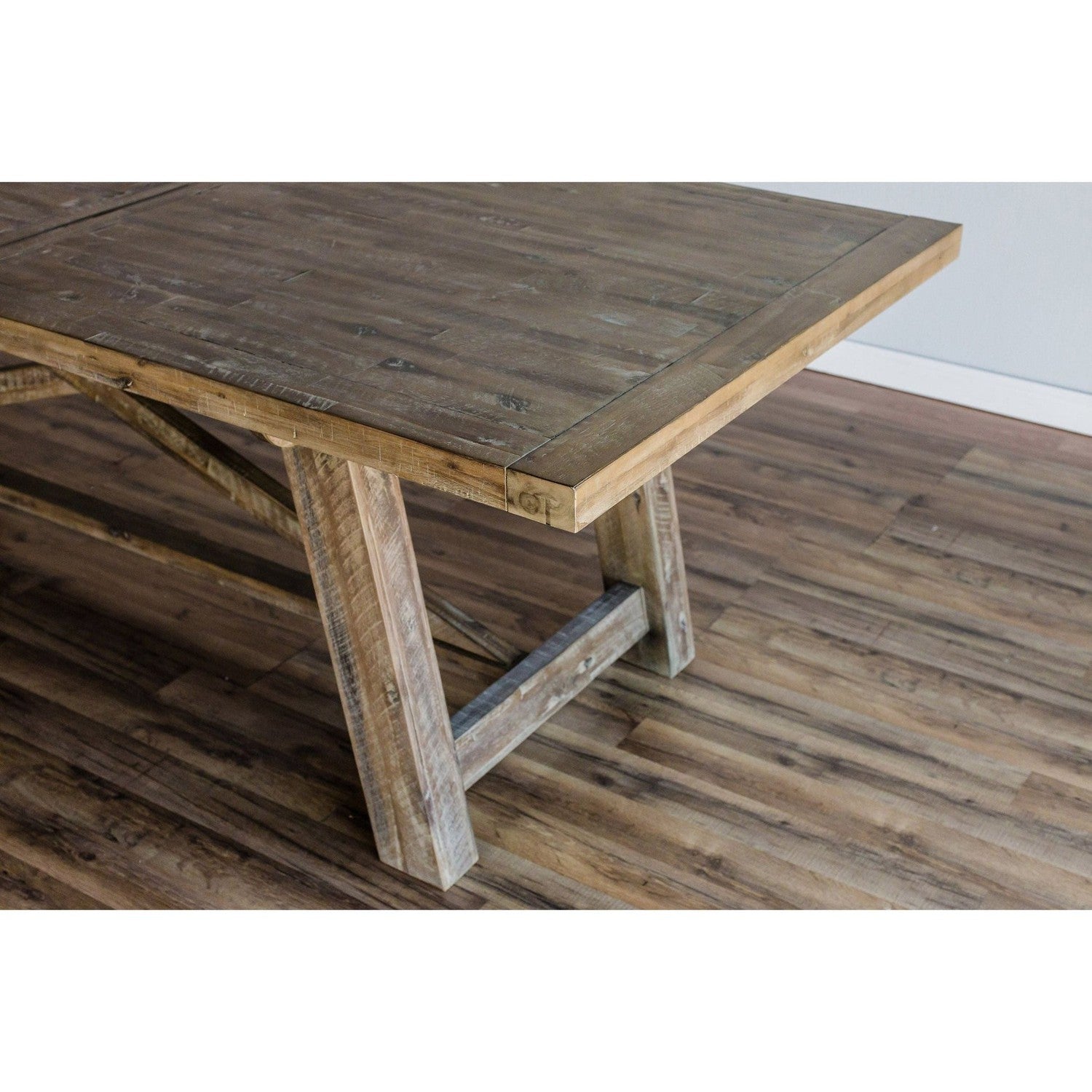 "Newberry Extension Dining Table, Weathered Natural"-Alpine Furniture-Alpine-2068-01-Dining Tables-2-France and Son