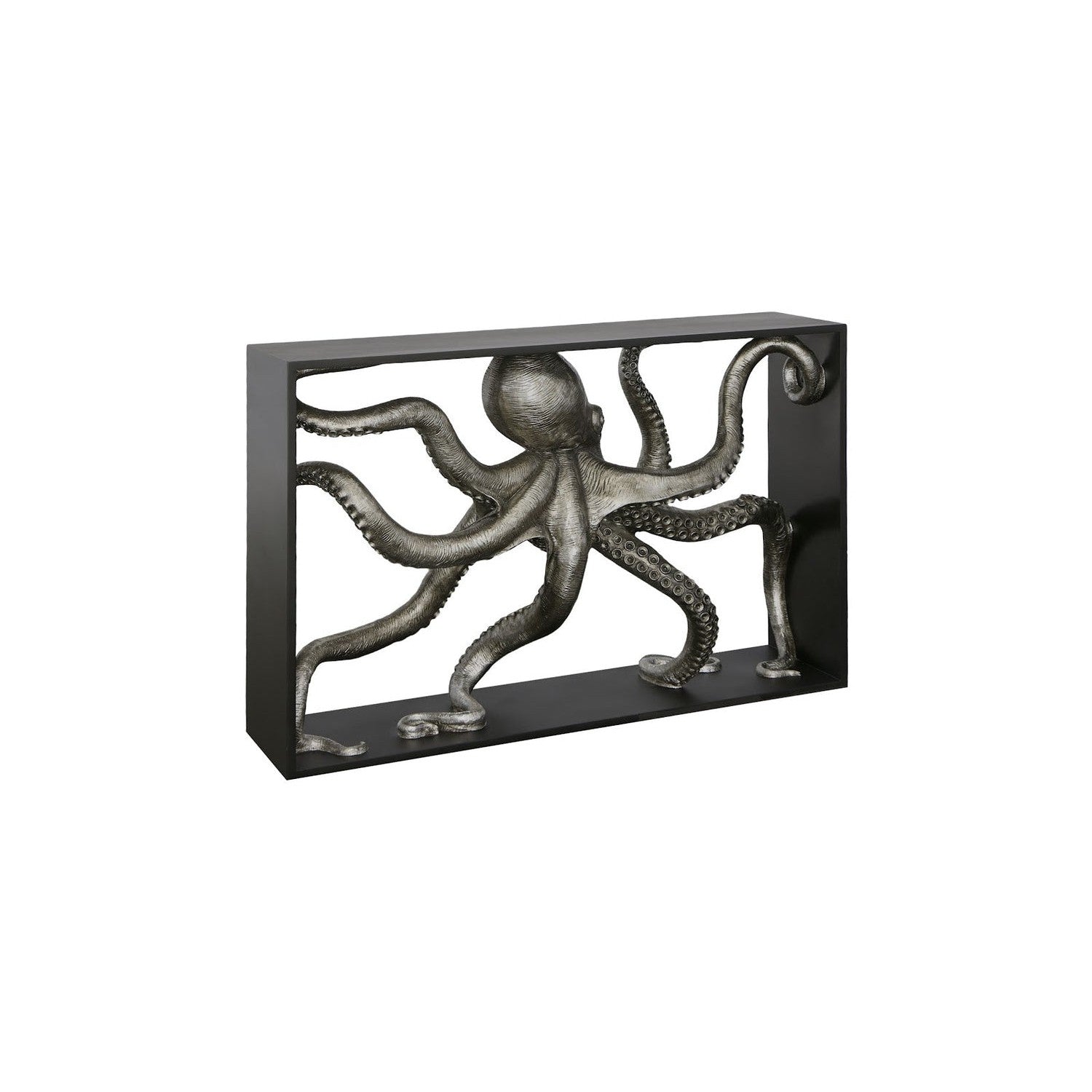 Octo Framed Console Table - Wood Frame - Silver Leaf-Phillips Collection-PHIL-PH112033-Console Tables-2-France and Son