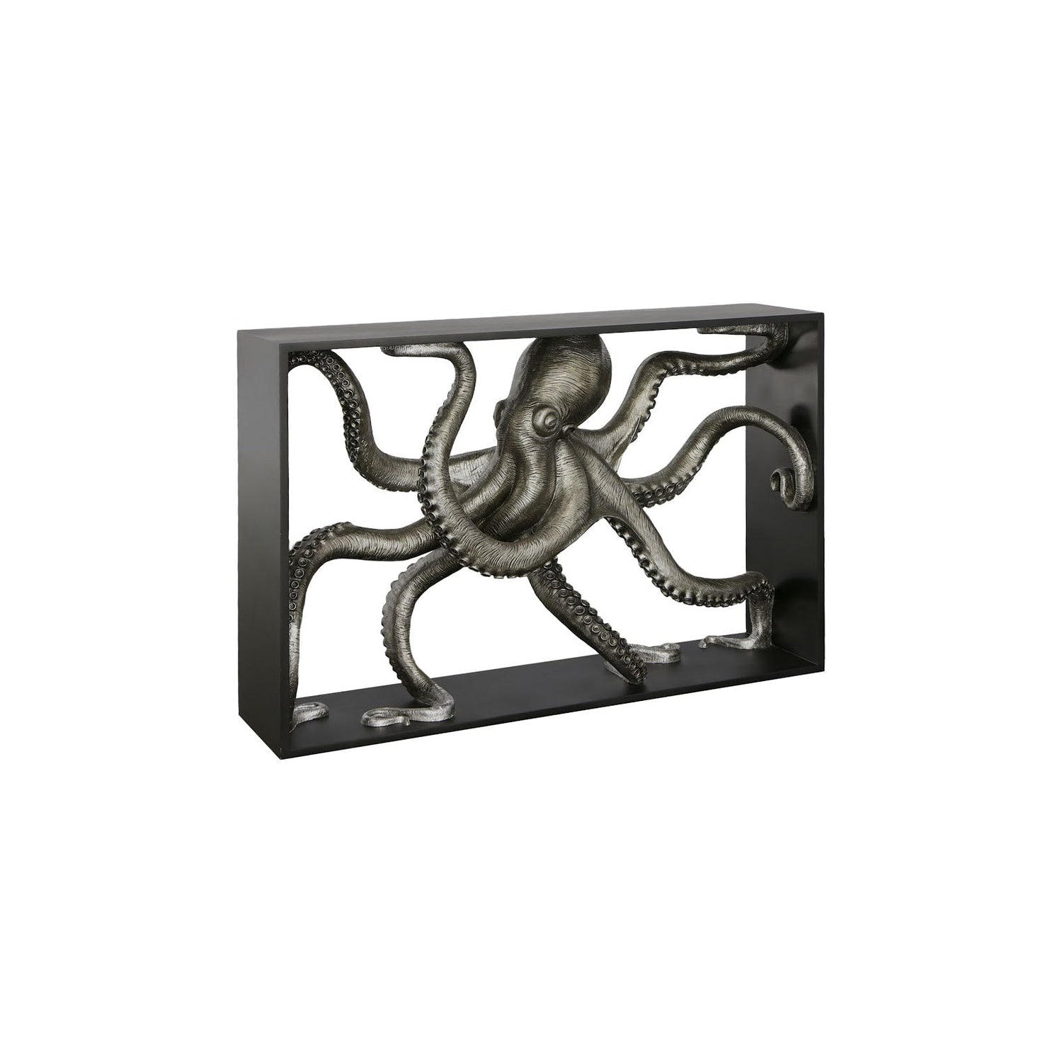 Octo Framed Console Table - Wood Frame - Silver Leaf-Phillips Collection-PHIL-PH112033-Console Tables-1-France and Son