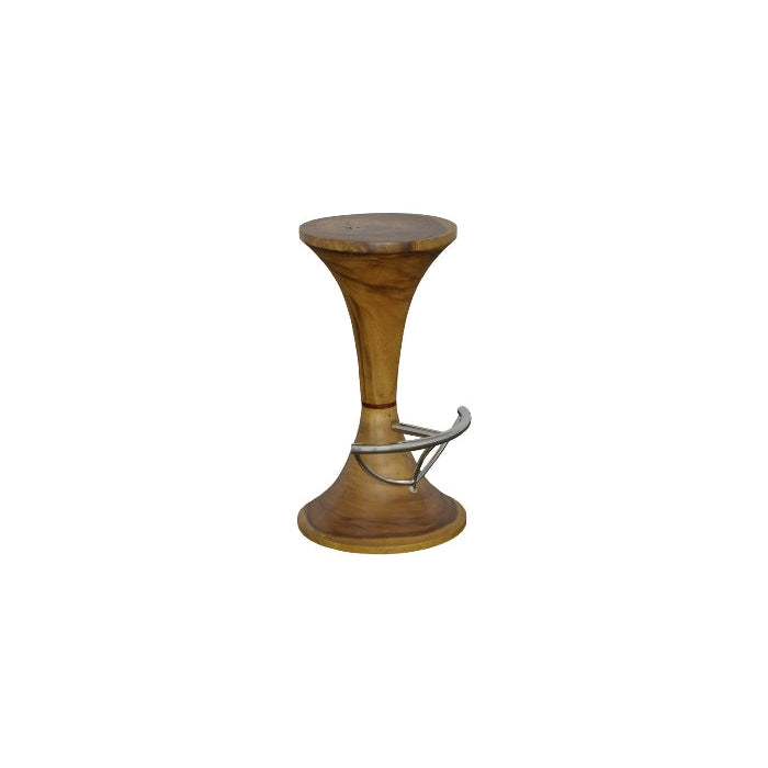 Marley Bar Stool - Chamcha Wood - Natural-Phillips Collection-PHIL-TH112229-Bar Stools-1-France and Son