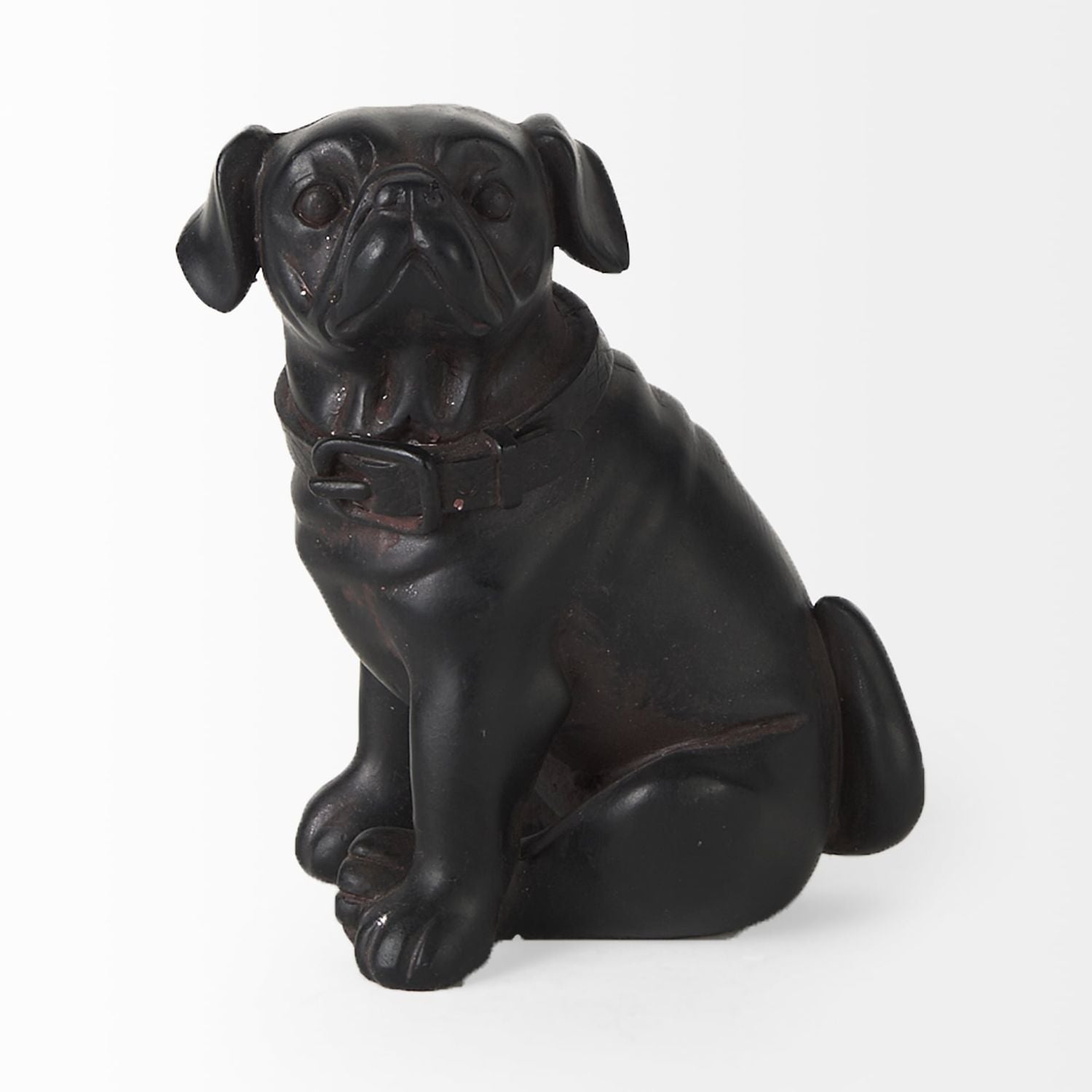 Cadence 4L x 5W Black Resin Pug Dog