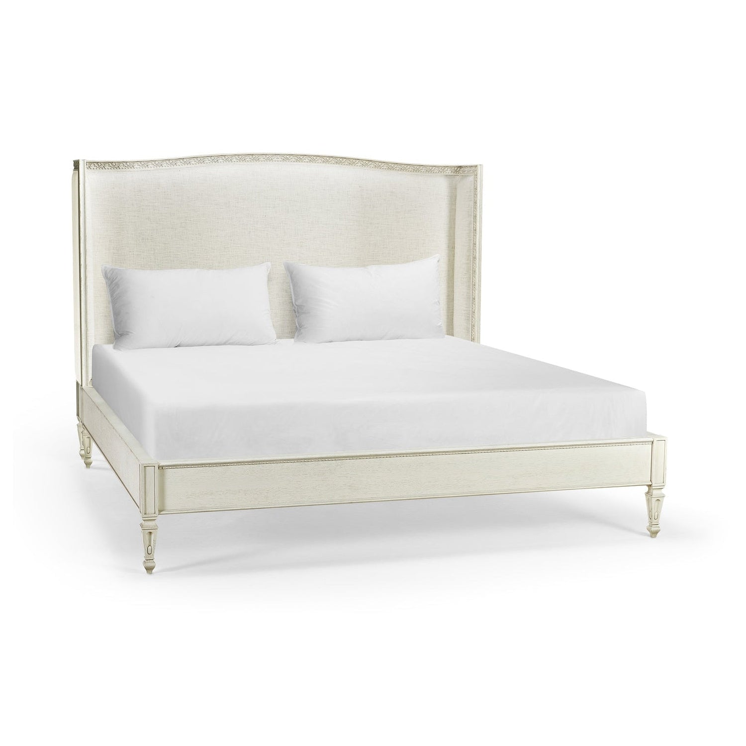 Antisolar Upholstered Shelter King Bed-Jonathan Charles-JCHARLES-002-1-130-CHK-Beds-1-France and Son