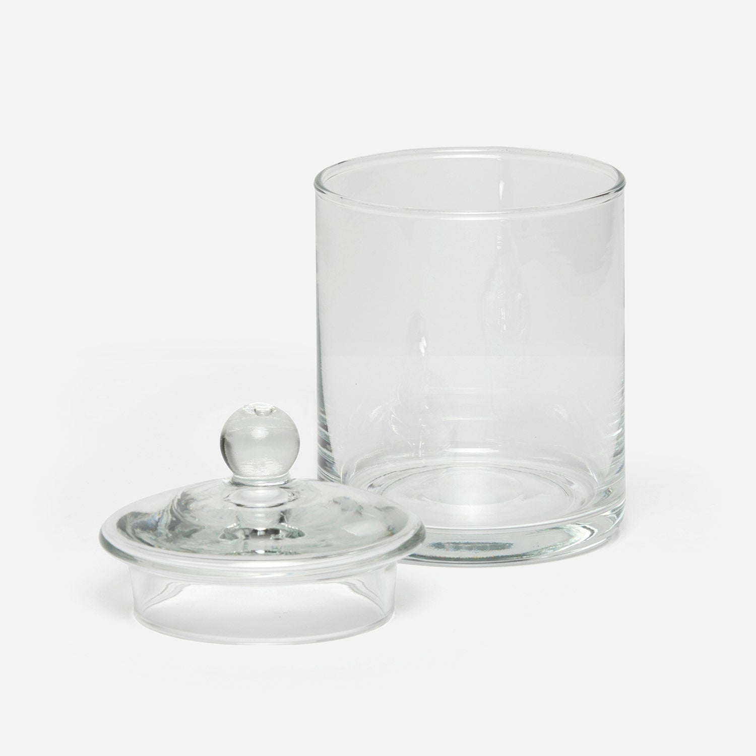 Darby, Clear, Medium Canister, Handblown Glass