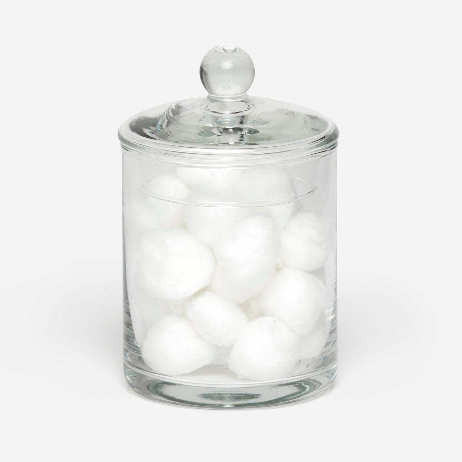 Darby, Clear, Medium Canister, Handblown Glass