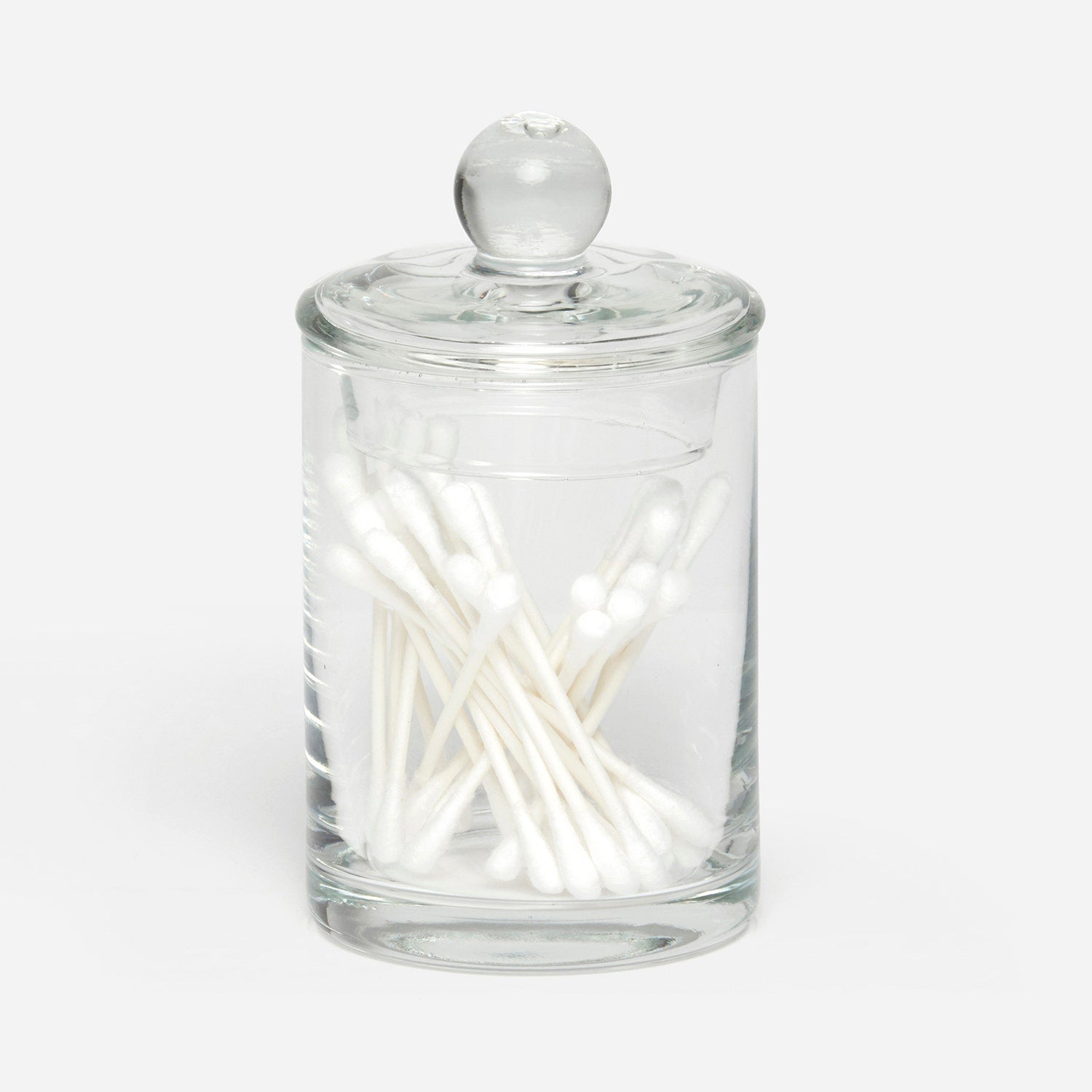 Darby, Clear, Small Canister, Handblown Glass
