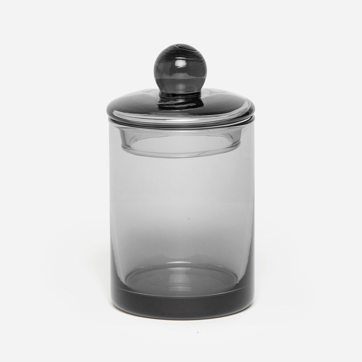 Darby, Smoke, Small Canister, Handblown Glass