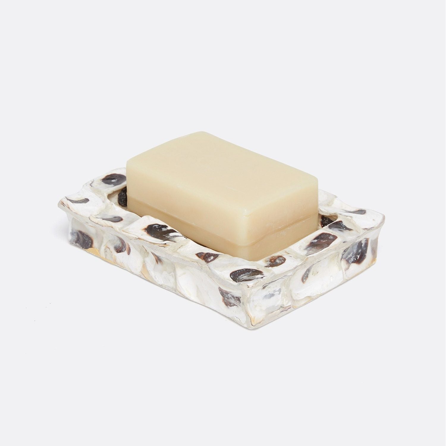 Enna, Natural Oyster, Soap Dish, Rectangular Straight, Shell