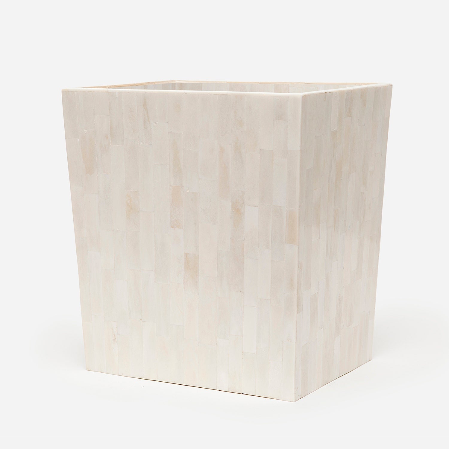 Gaya, Natural, Wastebasket Rectangular Tapered, Bone